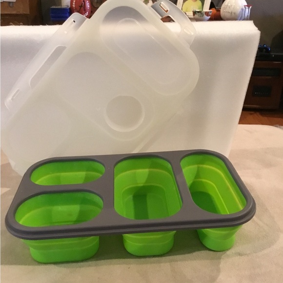 Silicone Covered interlocking tray with lid. - Picture 4 of 7